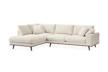 Copenhagen Premium 4-sits Vänstervänd L-formad Djup Schäslongsoffa i Tyg - Ljusbeige - Möbler - Soffa - Divansoffa & schäslongsoffa - 4 sits soffa med divan