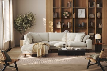 Copenhagen Premium 4-sits Vänstervänd L-formad Djup Schäslongsoffa i Tyg - Ljusbeige - Möbler - Soffa - Divansoffa & schäslongsoffa - 4 sits soffa med divan