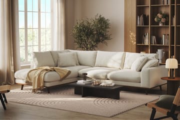 Copenhagen Premium 4-sits Vänstervänd L-formad Djup Schäslongsoffa i Tyg - Ljusbeige - Möbler - Soffa - Divansoffa & schäslongsoffa - 4 sits soffa med divan