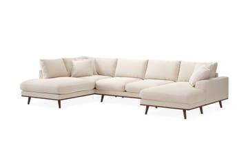 Copenhagen Premium 5-sits Vänstervänd U-formad Djup Soffa med Divan och Schäslong i Chenille - Ljusbeige - Möbler - Soffa - U-soffa