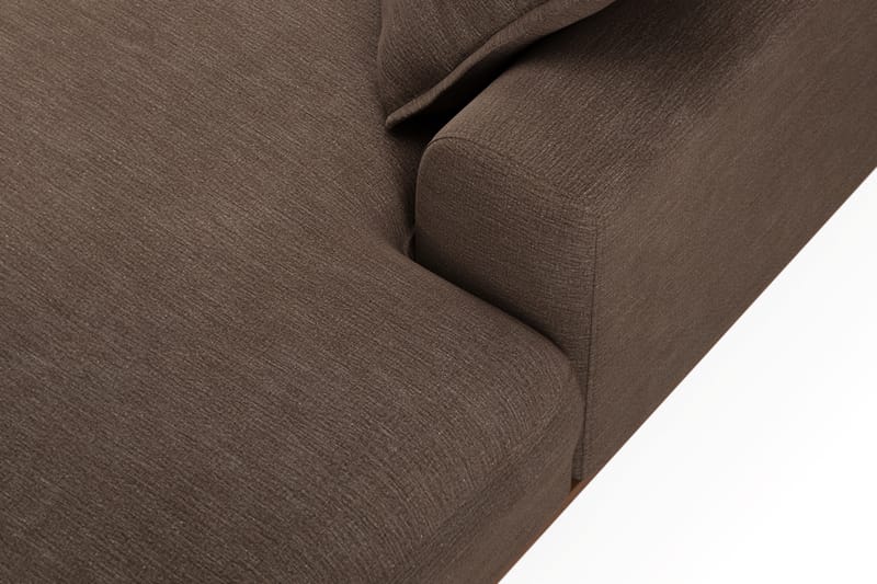 Copenhagen Premium 5-sits Högervänd U-formad Djup Soffa med Divan och Schäslong i Tyg - Brun - Möbler - Soffa - U-soffa