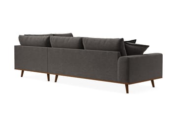 Copenhagen Premium 4-sits Högervänd L-formad Djup Schäslongsoffa i Tyg - Mörkgrå - Möbler - Soffa - Divansoffa & schäslongsoffa - 4 sits soffa med divan