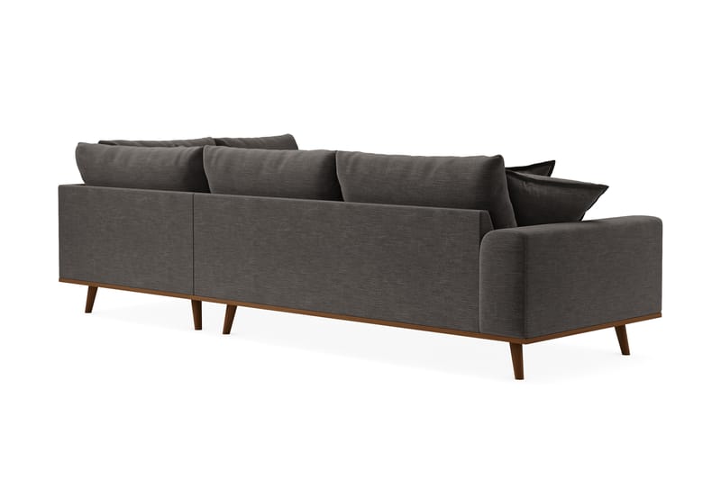 Copenhagen Premium 4-sits Högervänd L-formad Djup Schäslongsoffa i Tyg - Mörkgrå - Möbler - Soffa - Divansoffa & schäslongsoffa - 4 sits soffa med divan