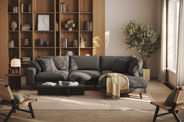 Copenhagen Premium 4-sits Högervänd L-formad Djup Schäslongsoffa i Tyg - Mörkgrå - Möbler - Soffa - Divansoffa & schäslongsoffa - 4 sits soffa med divan