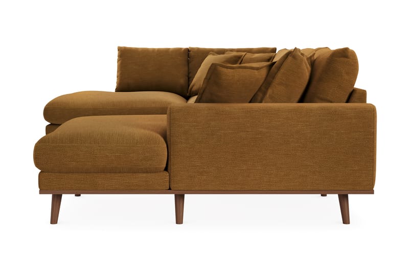 Copenhagen Premium 5-sits Högervänd U-formad Djup Soffa med Divan och Schäslong i Tyg - Senapsgul - Möbler - Soffa - U-soffa