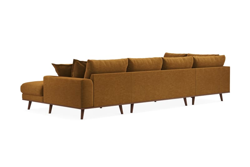 Copenhagen Premium 5-sits Högervänd U-formad Djup Soffa med Divan och Schäslong i Tyg - Senapsgul - Möbler - Soffa - U-soffa