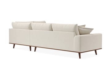 Copenhagen Premium 4-sits Högervänd L-formad Djup Schäslongsoffa i Tyg - Ljusbeige - Möbler - Soffa - Divansoffa & schäslongsoffa - 4 sits soffa med divan