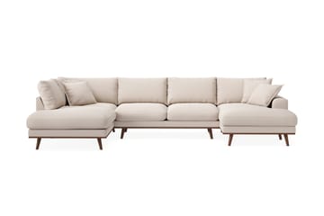 Copenhagen Premium 5-sits Vänstervänd U-formad Djup Soffa med Divan och Schäslong i Bouclé