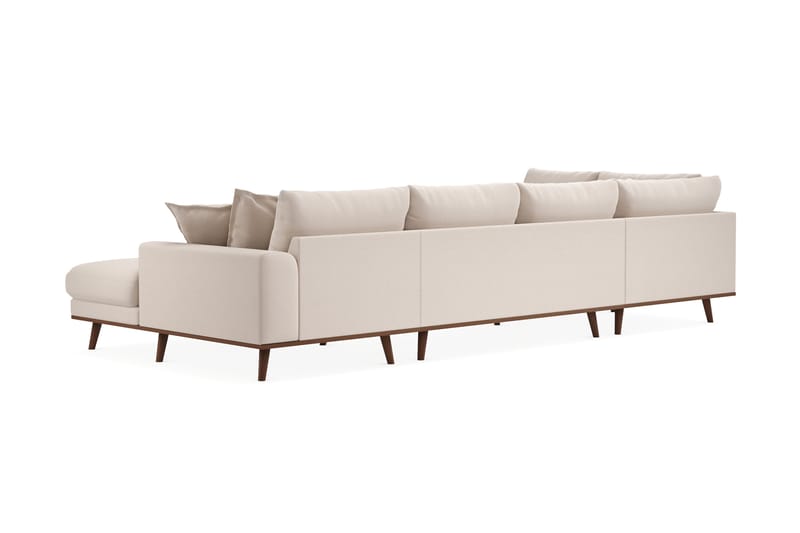 Copenhagen Premium 5-sits Vänstervänd U-formad Djup Soffa med Divan och Schäslong i Bouclé - Ljusbeige - Möbler - Soffa - U-soffa