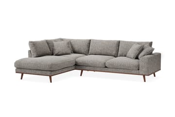 Copenhagen Premium 4-sits Vänstervänd L-formad Djup Schäslongsoffa i Chenille - Grå - Möbler - Soffa - Divansoffa & schäslongsoffa - 4 sits soffa med divan