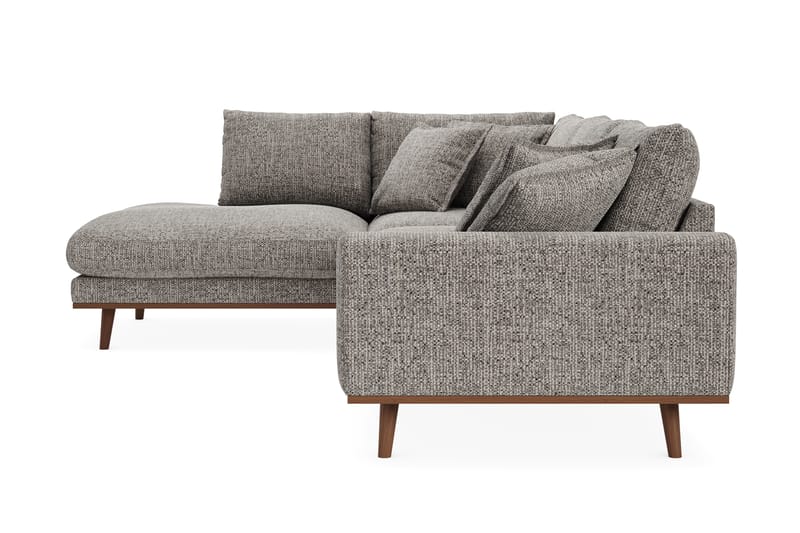 Copenhagen Premium 4-sits Vänstervänd L-formad Djup Schäslongsoffa i Chenille - Grå - Möbler - Soffa - Divansoffa & schäslongsoffa - 4 sits soffa med divan