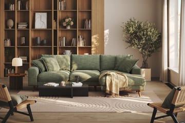 Copenhagen Premium 4-sits Högervänd L-formad Djup Divansoffa i Chenille - Grön - Möbler - Soffa - Divansoffa & schäslongsoffa - 4 sits soffa med divan