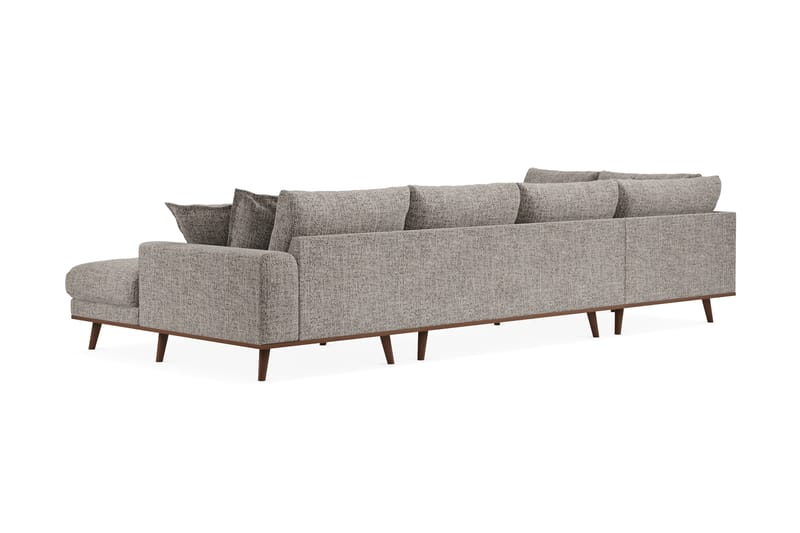 Copenhagen Premium 5-sits Vänstervänd U-formad Djup Soffa med Divan och Schäslong i Chenille - Grå - Möbler - Soffa - U-soffa
