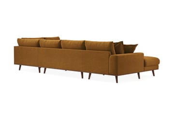 Copenhagen Premium 5-sits Vänstervänd U-formad Djup Soffa med Divan och Schäslong i Tyg - Senapsgul - Möbler - Soffa - U-soffa