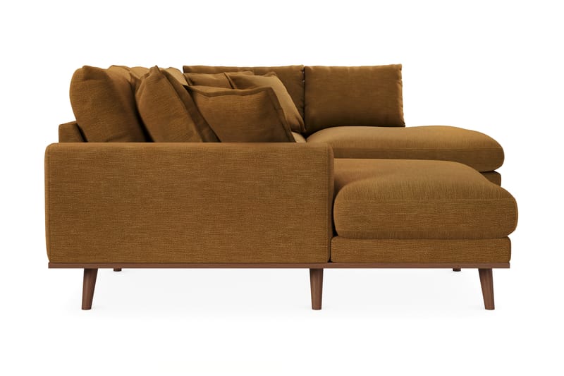 Copenhagen Premium 5-sits Vänstervänd U-formad Djup Soffa med Divan och Schäslong i Tyg - Senapsgul - Möbler - Soffa - U-soffa