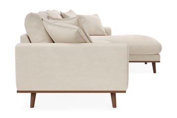 Copenhagen Premium 4-sits Högervänd L-formad Djup Divansoffa i Tyg - Beige - Möbler - Soffa - Divansoffa & schäslongsoffa - 4 sits soffa med divan