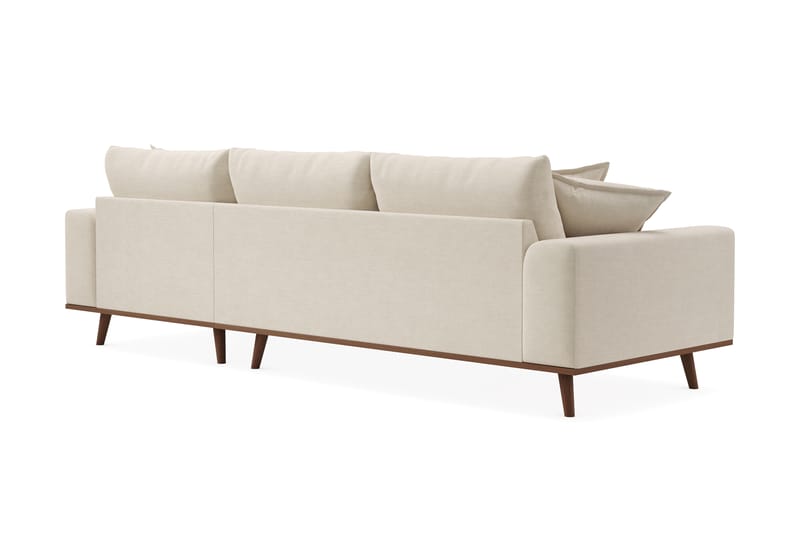 Copenhagen Premium 4-sits Högervänd L-formad Djup Divansoffa i Tyg - Beige - Möbler - Soffa - Divansoffa & schäslongsoffa - 4 sits soffa med divan