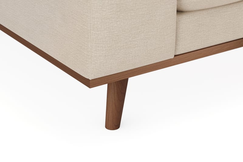 Copenhagen Premium 4-sits Högervänd L-formad Djup Schäslongsoffa i Tyg - Beige - Möbler - Soffa - Divansoffa & schäslongsoffa - 4 sits soffa med divan
