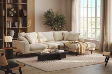 Copenhagen Premium 4-sits Högervänd L-formad Djup Divansoffa i Tyg - Beige - Möbler - Soffa - Divansoffa & schäslongsoffa - 4 sits soffa med divan