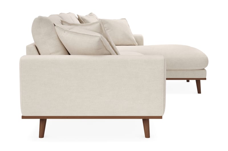 Copenhagen Premium 4-sits Högervänd L-formad Djup Divansoffa i Tyg - Ljusbeige - Möbler - Soffa - Divansoffa & schäslongsoffa - 4 sits soffa med divan