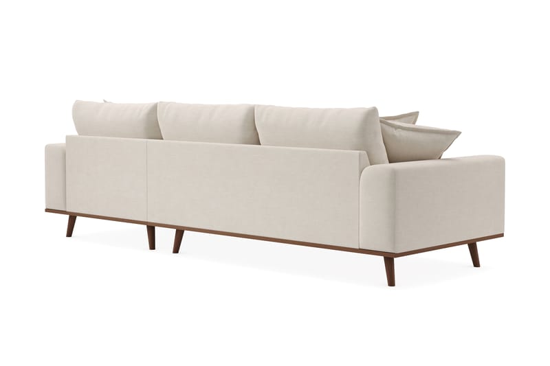 Copenhagen Premium 4-sits Högervänd L-formad Djup Divansoffa i Tyg - Ljusbeige - Möbler - Soffa - Divansoffa & schäslongsoffa - 4 sits soffa med divan