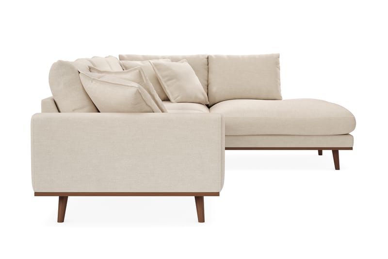 Copenhagen Premium 4-sits Högervänd L-formad Djup Schäslongsoffa i Tyg - Beige - Möbler - Soffa - Divansoffa & schäslongsoffa - 4 sits soffa med divan