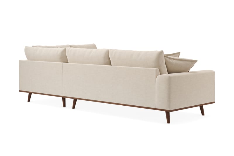 Copenhagen Premium 4-sits Högervänd L-formad Djup Schäslongsoffa i Tyg - Beige - Möbler - Soffa - Divansoffa & schäslongsoffa - 4 sits soffa med divan