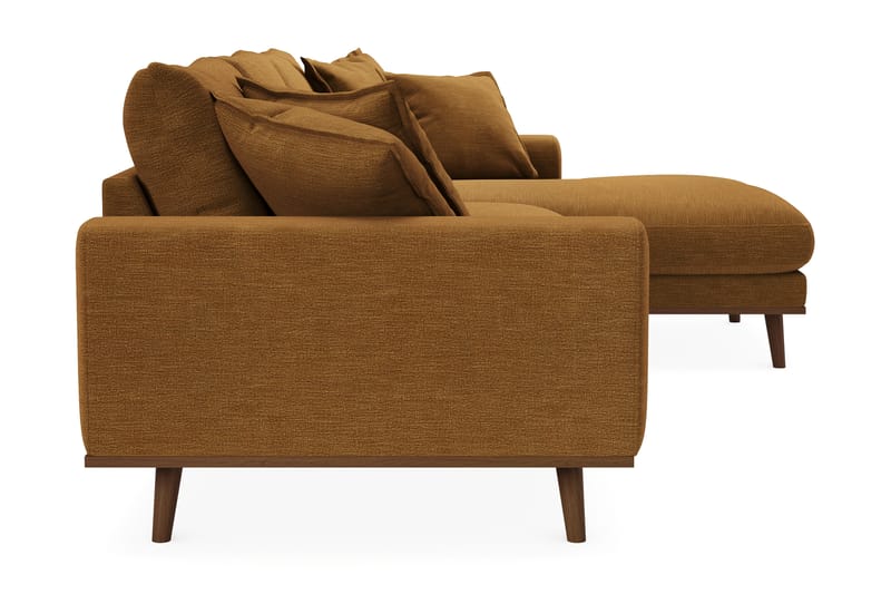 Copenhagen Premium 4-sits Högervänd L-formad Djup Divansoffa i Tyg - Senapsgul - Möbler - Soffa - Divansoffa & schäslongsoffa - 4 sits soffa med divan
