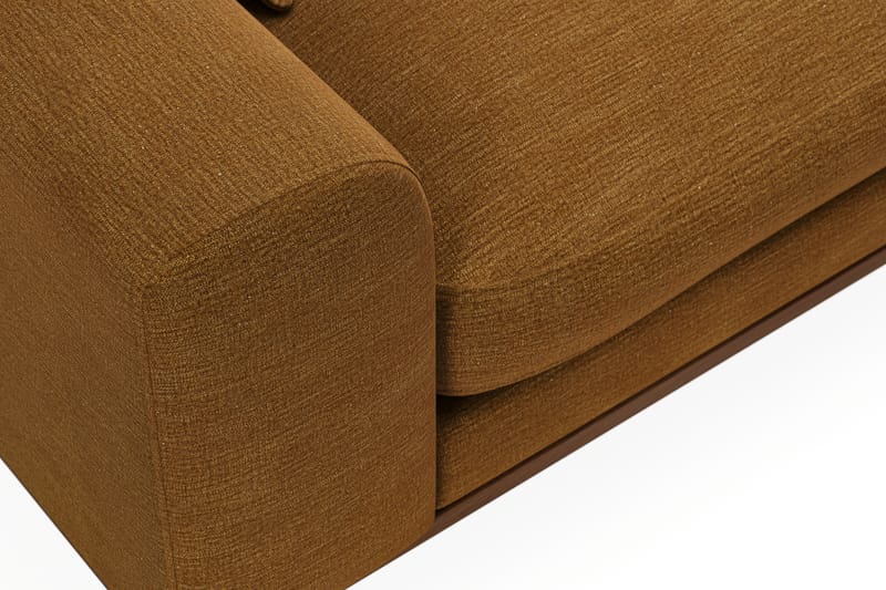 Copenhagen Premium 4-sits Högervänd L-formad Djup Divansoffa i Tyg - Senapsgul - Möbler - Soffa - Divansoffa & schäslongsoffa - 4 sits soffa med divan