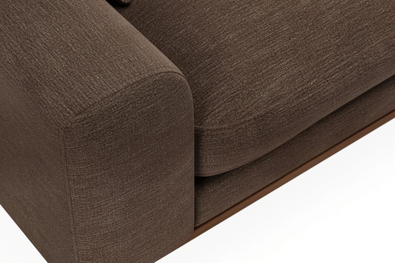 Copenhagen Premium 4-sits Högervänd L-formad Djup Schäslongsoffa i Tyg - Brun - Möbler - Soffa - Divansoffa & schäslongsoffa - 4 sits soffa med divan
