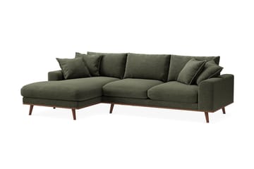 Copenhagen Premium 4-sits Vänstervänd L-formad Djup Divansoffa i Tyg - Grön - Möbler - Soffa - Divansoffa & schäslongsoffa - 4 sits soffa med divan