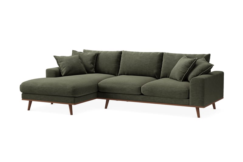 Copenhagen Premium 4-sits Vänstervänd L-formad Djup Divansoffa i Tyg - Grön - Möbler - Soffa - Divansoffa & schäslongsoffa - 4 sits soffa med divan