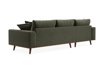 Copenhagen Premium 4-sits Vänstervänd L-formad Djup Divansoffa i Tyg - Grön - Möbler - Soffa - Divansoffa & schäslongsoffa - 4 sits soffa med divan
