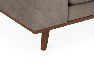 Copenhagen Premium 5-sits Högervänd U-formad Djup Soffa med Divan och Schäslong i Tyg - Brun - Möbler - Soffa - U-soffa