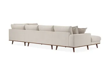 Copenhagen Premium 5-sits Högervänd U-formad Djup Soffa med Divan och Schäslong i Tyg - Beige - Möbler - Soffa - U-soffa