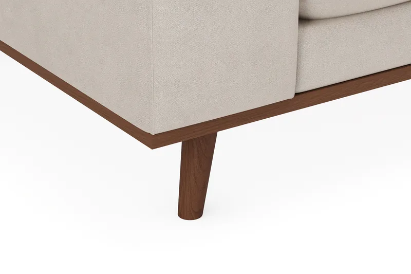 Copenhagen Premium 5-sits Högervänd U-formad Djup Soffa med Divan och Schäslong i Tyg - Beige - Möbler - Soffa - U-soffa