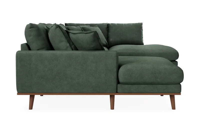 Copenhagen Premium 5-sits Högervänd U-formad Djup Soffa med Divan och Schäslong i Tyg - Grön - Möbler - Soffa - U-soffa