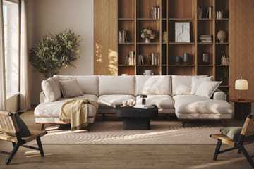 Copenhagen Premium 5-sits Vänstervänd U-formad Djup Soffa med Divan och Schäslong i Tyg - Beige - Möbler - Soffa - U-soffa