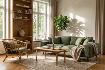 Copenhagen Premium Djup 4-sits Soffa i Chenille - Grön - Möbler - Soffa - 4 sits soffa