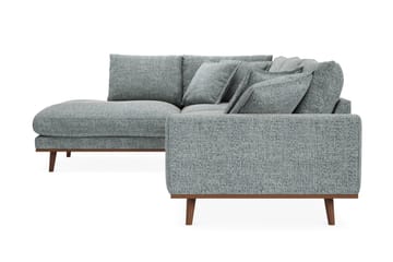 Copenhagen Premium 4-sits Vänstervänd L-formad Djup Schäslongsoffa i Chenille - Grå/Blå - Möbler - Soffa - Divansoffa & schäslongsoffa - 4 sits soffa med divan