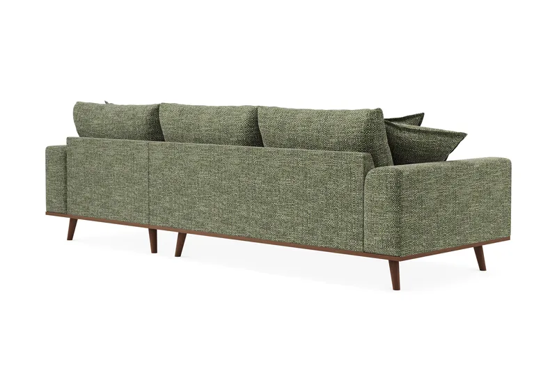 Copenhagen Premium 4-sits Högervänd L-formad Djup Divansoffa i Chenille - Grön - Möbler - Soffa - Divansoffa & schäslongsoffa - 4 sits soffa med divan