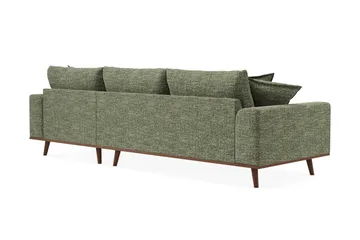 Copenhagen Premium 4-sits Högervänd L-formad Djup Divansoffa i Chenille - Grön - Möbler - Soffa - Divansoffa & schäslongsoffa - 4 sits soffa med divan