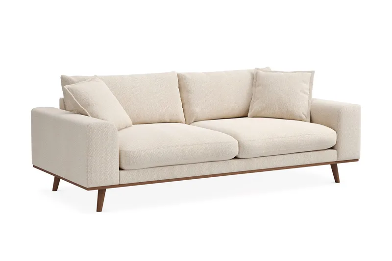 Copenhagen Premium Djup 3-sits Soffa i Chenille - Ljusbeige - Möbler - Soffa - 3 sits soffa
