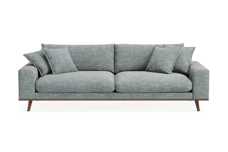 Copenhagen Premium Djup 4-sits Soffa i Chenille - Grå/Blå - Möbler - Soffa - 4 sits soffa