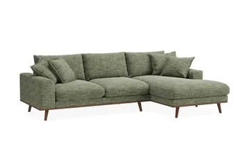 Copenhagen Premium 4-sits Högervänd L-formad Djup Divansoffa i Chenille - Grön - Möbler - Soffa - Divansoffa & schäslongsoffa - 4 sits soffa med divan
