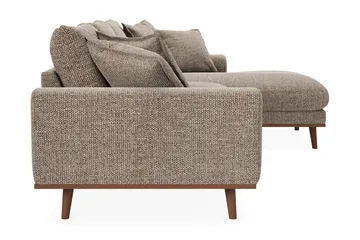 Copenhagen Premium 4-sits Högervänd L-formad Djup Divansoffa i Chenille - Brun - Möbler - Soffa - Divansoffa & schäslongsoffa - 4 sits soffa med divan