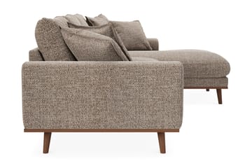 Copenhagen Premium 4-sits Högervänd L-formad Djup Divansoffa i Chenille - Brun - Möbler - Soffa - Divansoffa & schäslongsoffa - 4 sits soffa med divan