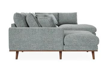 Copenhagen Premium 5-sits Högervänd U-formad Djup Soffa med Divan och Schäslong i Chenille - Grå/Blå - Möbler - Soffa - U-soffa