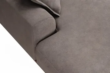 Copenhagen Premium 5-sits Högervänd U-formad Djup Soffa med Divan och Schäslong i Tyg - Brun - Möbler - Soffa - U-soffa