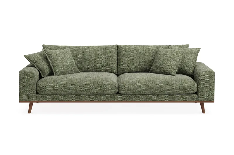 Copenhagen Premium Djup 4-sits Soffa i Chenille, Grön